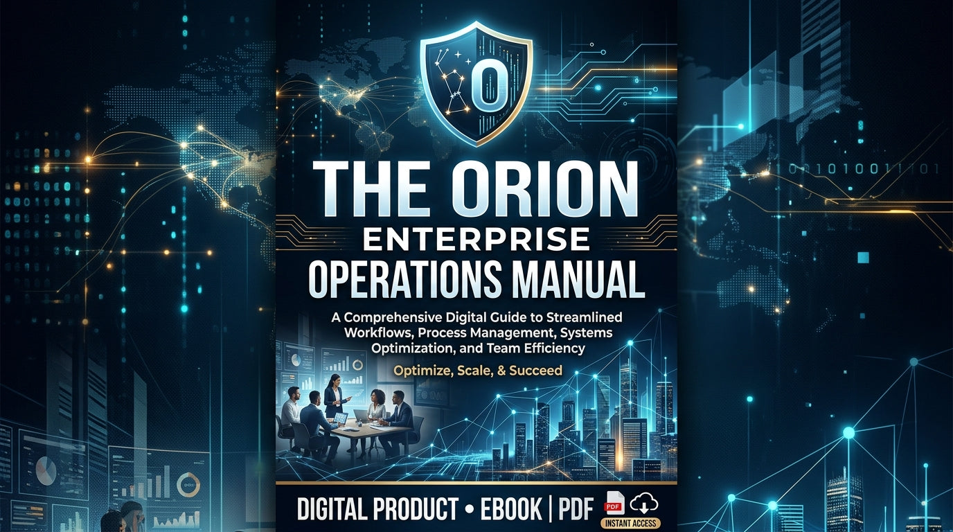 Orion Enterprise Operations Manual | Master Orion for Wealth Management