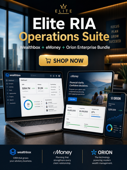 Elite RIA Operations Suite | Wealthbox + eMoney + Orion Enterprise Bundle